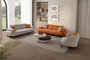 Atelier Del Sofa Bonjo Walnut - Sofá de 3 plazas Rojo azulejo